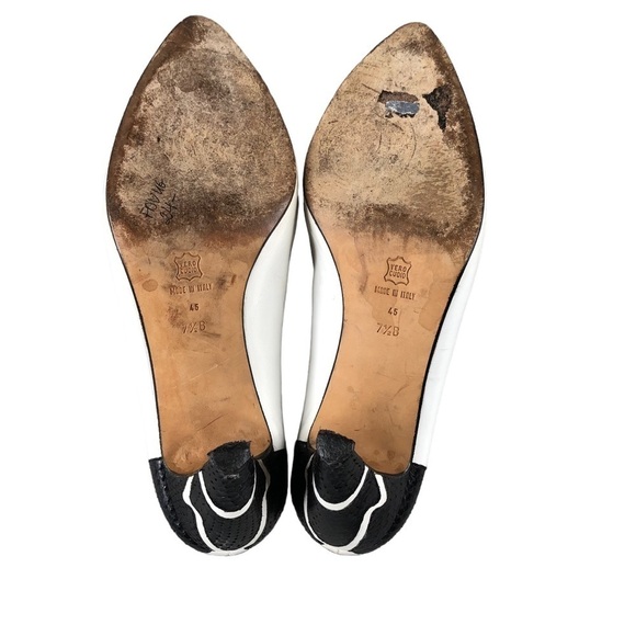 VTG Via Spiga 80s Mod Pointy Toe Pumps Zebra Print - Picture 9 of 11
